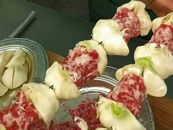 Araban’da sarımsak kebabı sezonu başladı.